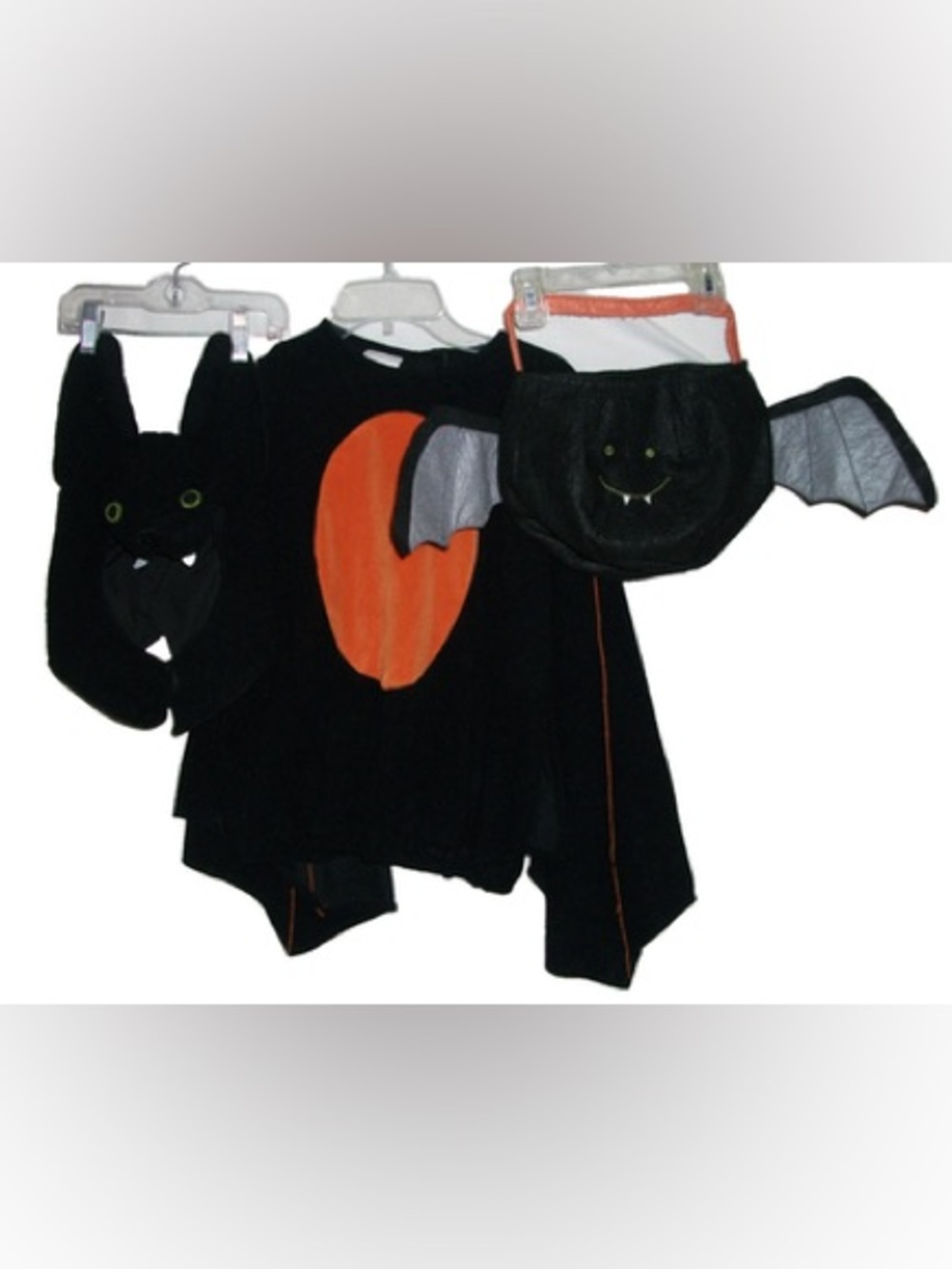 EUC Pottery Barn Kids BAT 2 Piece Halloween Costume & Treat Bag Size 4-6
